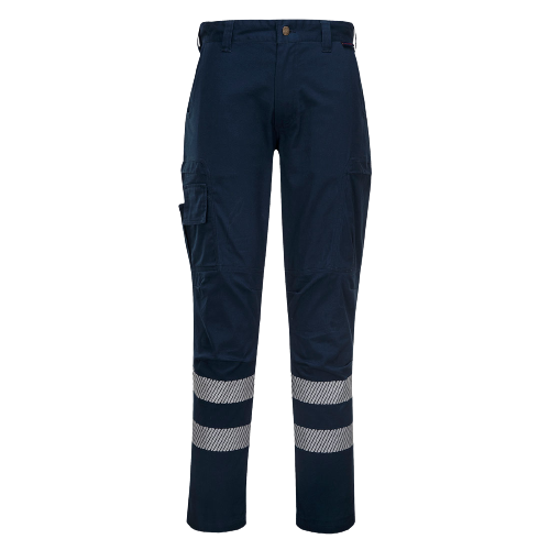 Portwest PW3 Cargo Stretch Pants Slim Fit HiVisTex Pro Tape Cotton Pant PW341- Bannav S Bannav LLC 