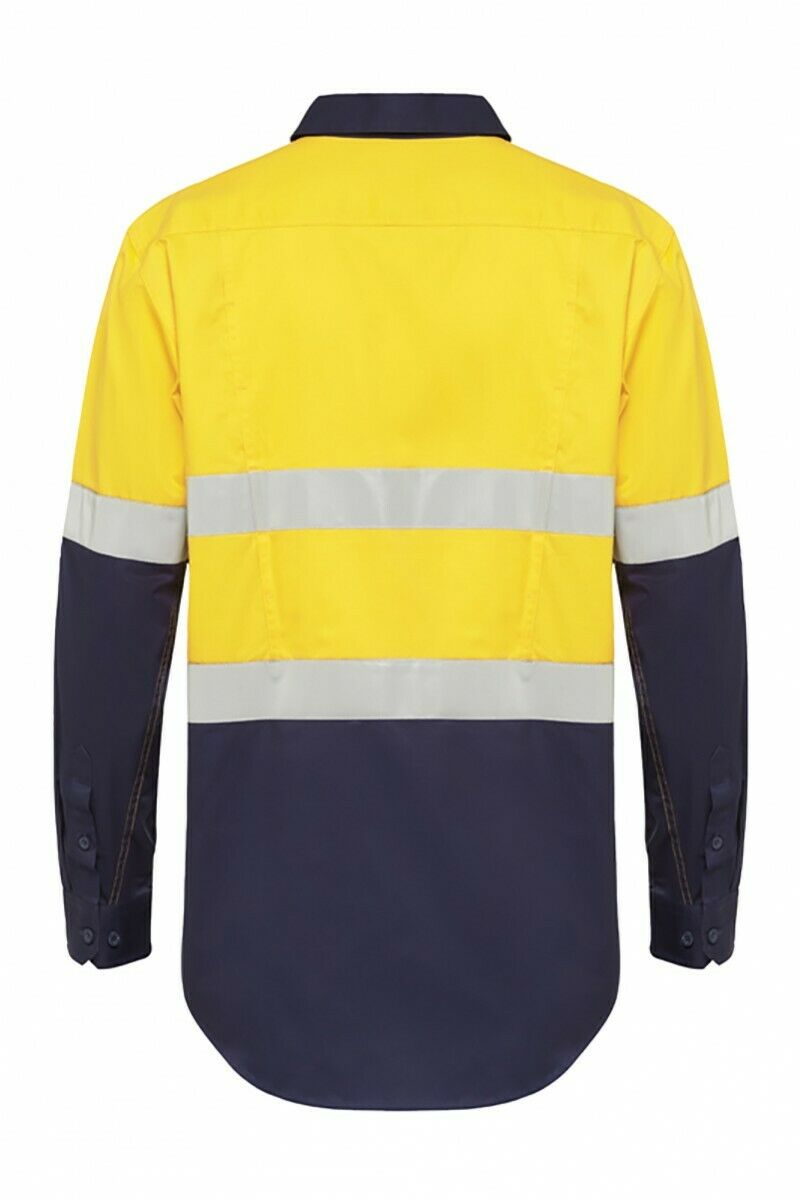 Hard Yakka Koolgear Long Sleeve Work Shirt Hi-Vis Taped Lightweight Y07740- Bannav S Bannav LLC 