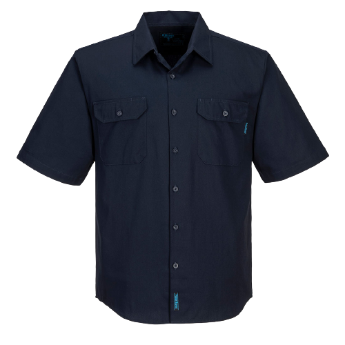 Portwest Adelaide Shirt, Short Sleeve, Regular Weight Cotton Polo Shirt MS905- Bannav S Bannav LLC 