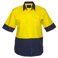 Portwest Hi-Vis Two Tone Lightweight Short Sleeve Shirt Reflecftive Safety MS802- Bannav S Bannav LLC 