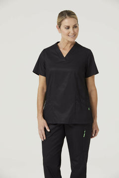 NNT Womens Nightingale V-Neck Classic Nurse Scrub Top Hip Pocket Workwear CATU5F- Bannav S Bannav LLC 