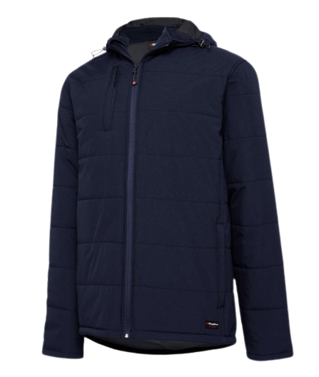 KingGee Mens Puffer Jacket Storm Guard Waterproof Ripstop Hood Work K05010- Bannav S Bannav LLC 