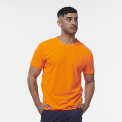 KINGGEE Mens HI Vis Crew Workwear Regular Fit Reflective Sleeve T Shirt K54034- Bannav S Bannav LLC 