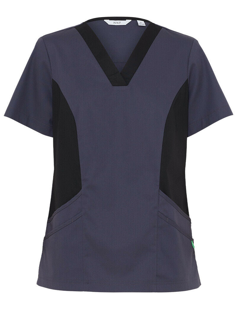 NNT Womens Nightingale V Neck Contrast Scrub Top Nurse Workwear Comfort CATULL- Bannav S Bannav LLC 