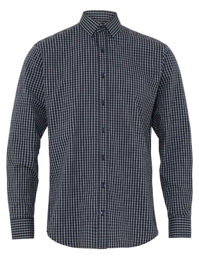 NNT Mens Business Long Sleeve Check Shirt Avignon Formal Shirts Comfort CATJDE- Bannav S Bannav LLC 