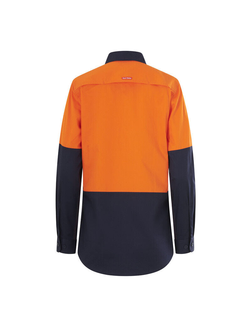 Hard Yakka Womens Long Sleeve HI Vis 2 Tone Reflective Vented Shirt Y08423- Bannav S Bannav LLC 