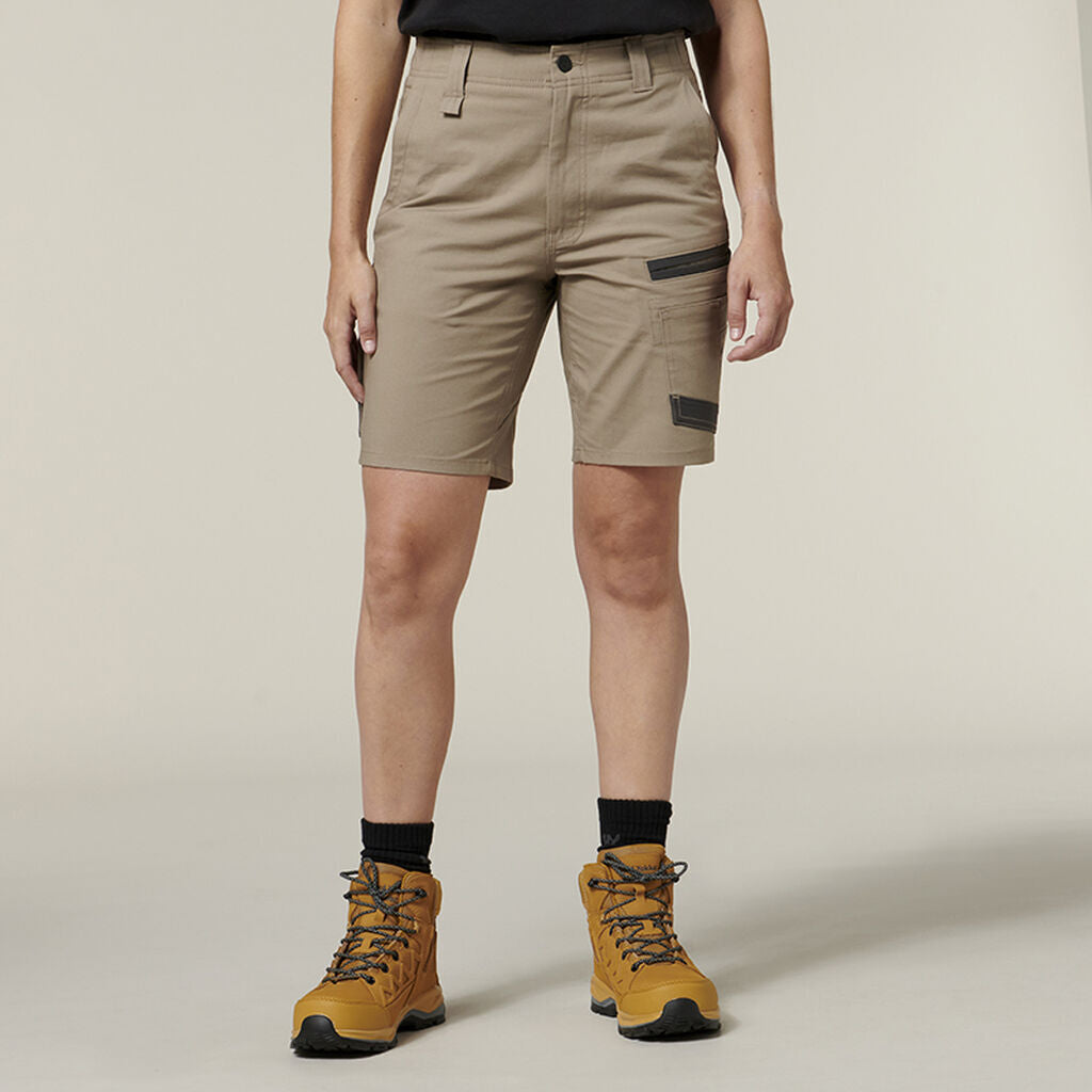 Hard Yakka 4 Pack Womens 3056 Raptor Active Fit Mid Lenght Work Short Y08228- Bannav S Bannav LLC 