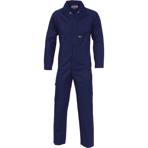 DNC Workwear Mens Cotton Drill Coverall Hi Vis Work Safety Sun Protection 3101- Bannav S Bannav LLC 