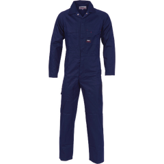 DNC Workwear Mens Cotton Drill Coverall Hi Vis Work Safety Sun Protection 3101- Bannav S Bannav LLC 