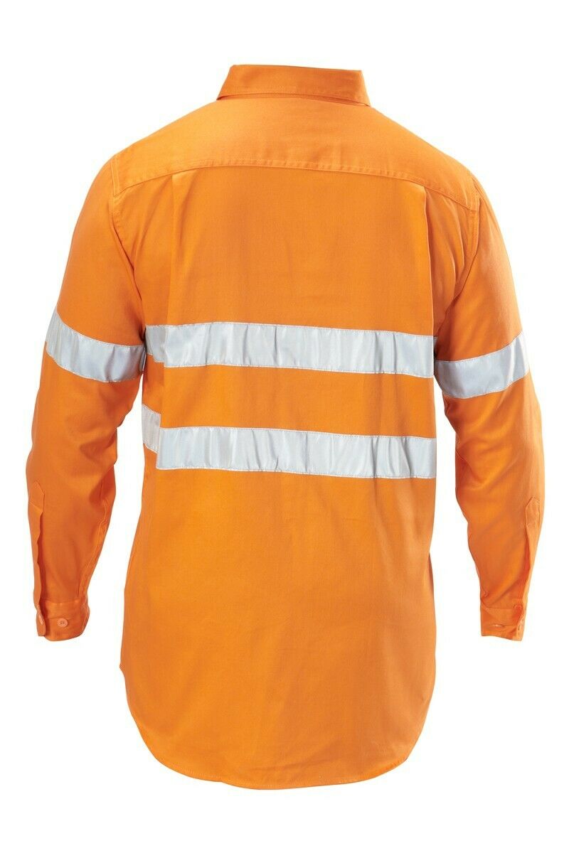 Hard Yakka Foundations Long Sleeve Taped Cotton Drill Work Shirt Y07227- Bannav S Bannav LLC 