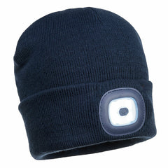 Portwest Mens Beanie Hat LED Head Light USB Rechargeable Warm Work Comfort B029- Bannav S Bannav LLC 