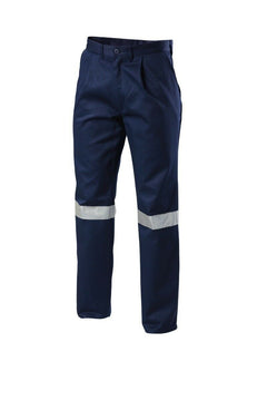 Mens Hard Yakka Cotton Drill Pants Reflective Tape Workwear Tough Y02615- Bannav S Bannav LLC 