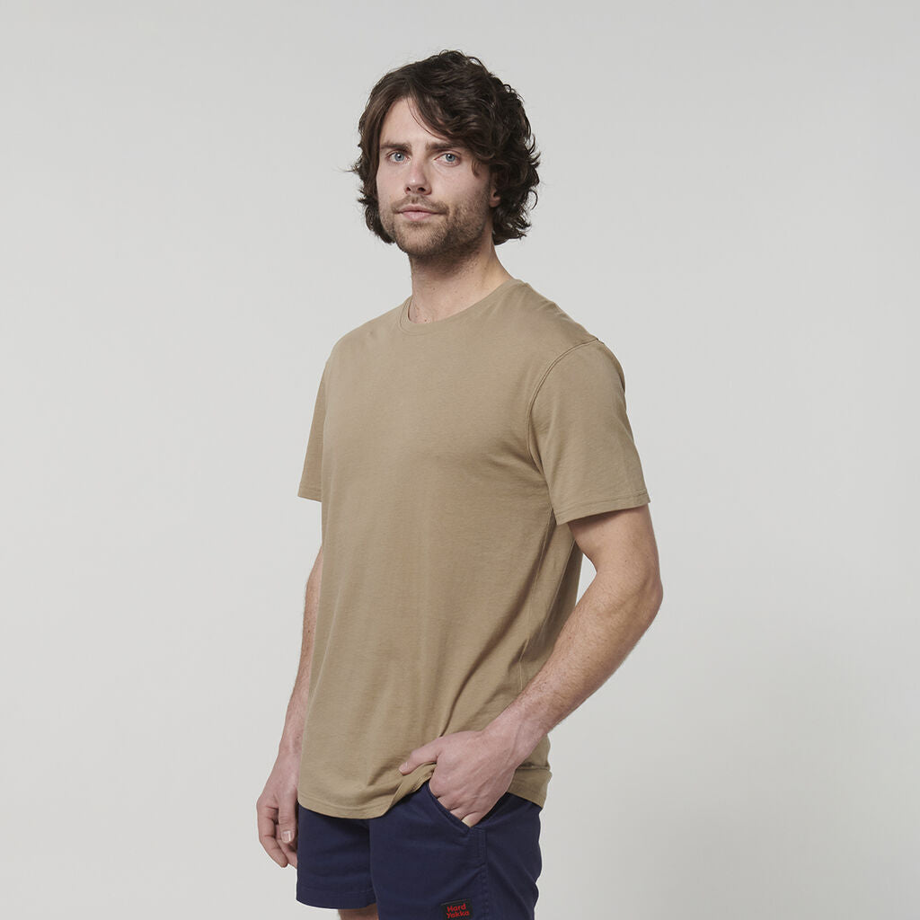 Hard Yakka Mens Cotton Breathable Crew Neck Short Sleeve Core Tee Y19251- Bannav S Bannav LLC 