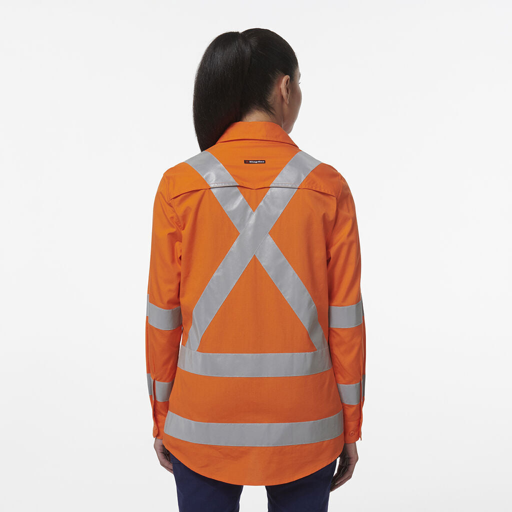 KingGee Womens Safety Workcool Vented X Back Reflective Breathable Shirt K44233- Bannav S Bannav LLC 