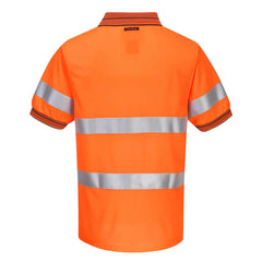 Portwest Mens Prime Mover Short Sleeve Micro Mesh Polo Taped Hi-Vis Work MP510- Bannav S Bannav LLC 