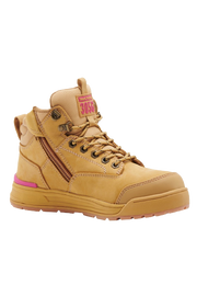 Hard Yakka Womens 3056 Boots Water Resistant Leather Work Safety Pink Y60240- Bannav S Bannav LLC 