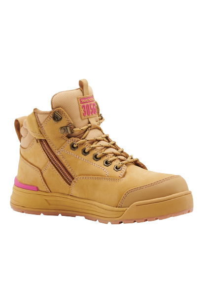 Hard Yakka Womens 3056 Boots Water Resistant Leather Work Safety Pink Y60240- Bannav S Bannav LLC 