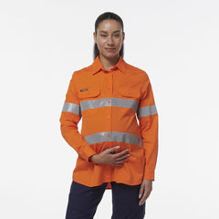 KingGee Womens Safety Workcool Maternity Reflective Two Toned Shirt K44235- Bannav S Bannav LLC 