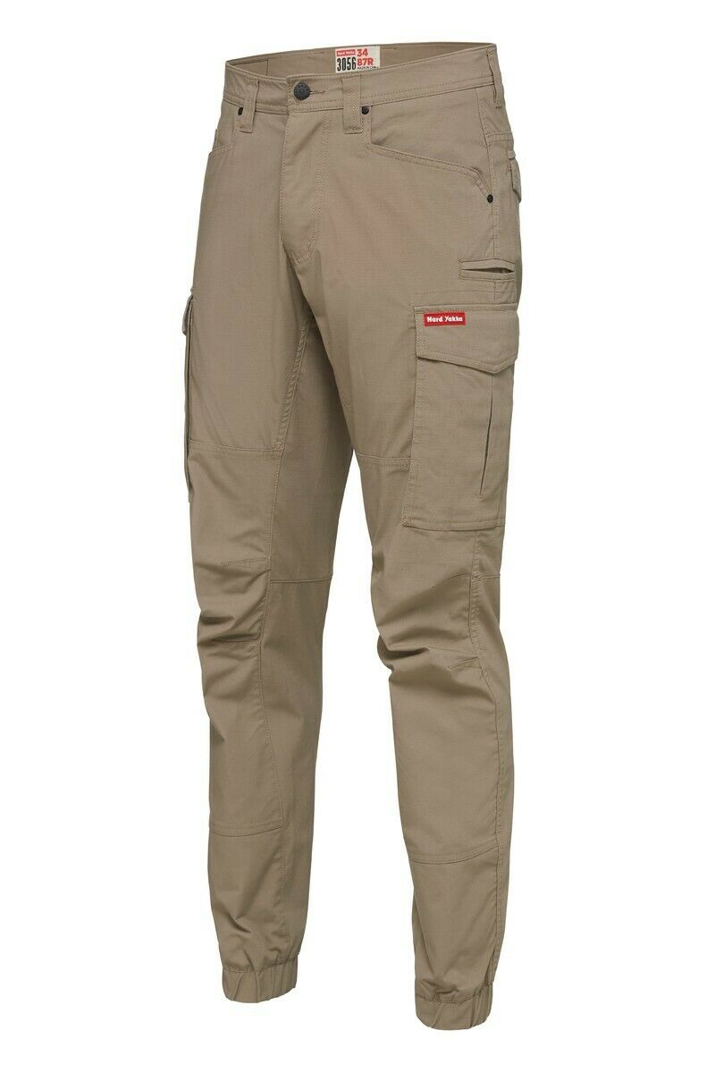 Hard Yakka Pants Cuff 3056 Ripstop Cargo Stretch Slim Fit Y02340- Bannav S Bannav LLC 