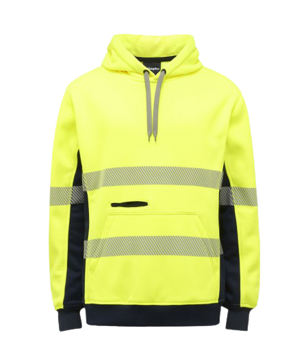 KingGee Mens Hi Vis Reflective Pull Over Hoodie Winter Fleece Work Safety K55054- Bannav S Bannav LLC 