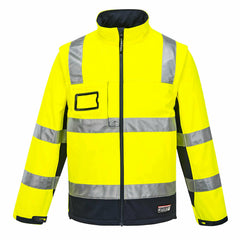 Portwest Mens Huski Chassis Jacket Softshell 2 in 1 Reflective Safety Tape K8074- Bannav S Bannav LLC 