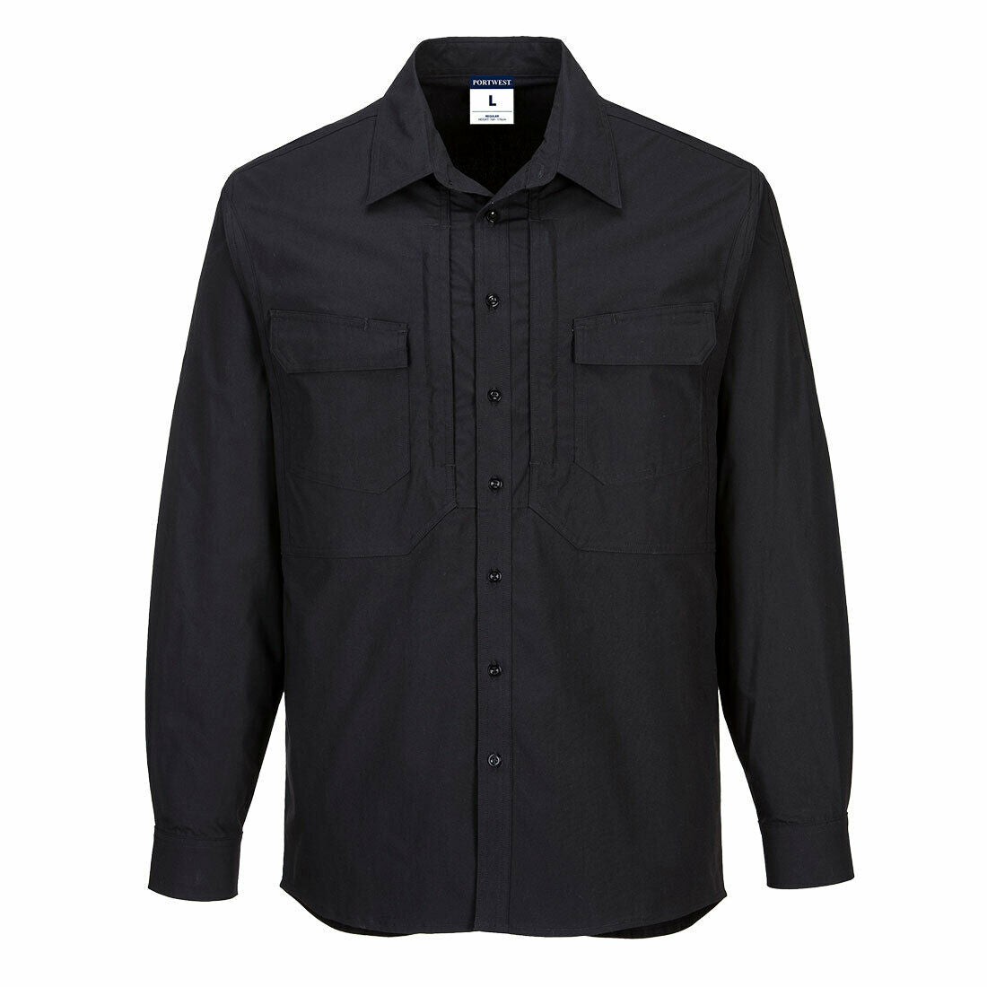 Portwest Utility Stretch Long Sleeve Shirt Breathability Casual Polo MS106- Bannav S Bannav LLC 