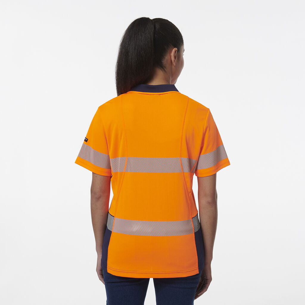 KingGee Womens Workcool Hyperfreeze Spliced Polo With Segmented Tape K44224- Bannav S Bannav LLC 