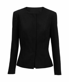 NNT Womens Formal Ponte Jacket Collarless Concealed t Zip  Business Coat CAT1E3- Bannav S Bannav LLC 