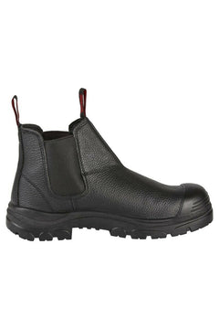 Hard Yakka Mens Grit Emboss Black Pull Up Boots Steel Cap Work Safety Y60088- Bannav S Bannav LLC 