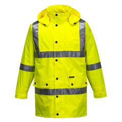 Portwest Argyle Full Hi-Vis Rain Jacket with Tape 2 Tone Work Safety MF306- Bannav S Bannav LLC 