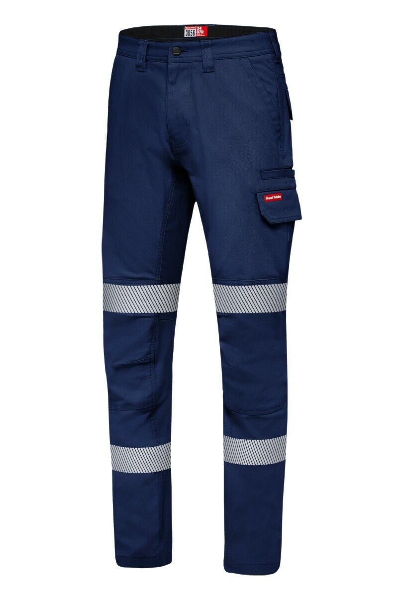 Hard Yakka Canvas Cargo Pant Tough Double Layer Knees Reflective Stretch Y02855- Bannav S Bannav LLC 