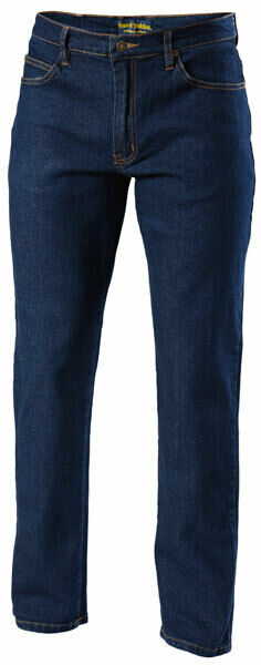 Hard Yakka Mens Stretch Cotton Denim Tough Work Tough Straight Jeans Y44610- Bannav S Bannav LLC 