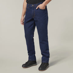 Hard Yakka 2 Pack Mens Heavy Duty Washed Straight Denim Work Jeans Y03514- Bannav S Bannav LLC 