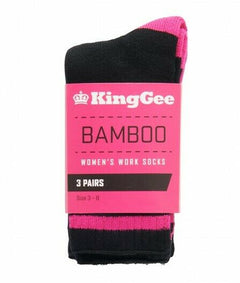 KingGee Women's Bamboo Socks 3 Pack Comfort Breathable Work Warm Soft K49015- Bannav S Bannav LLC 