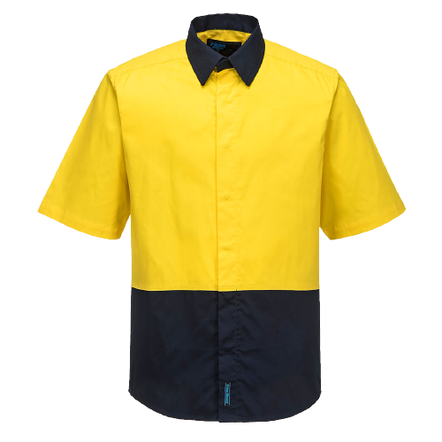 Portwest Food Industry Lightweight Cotton Shirt Reflective 2 Tone Safety MF152- Bannav S Bannav LLC 