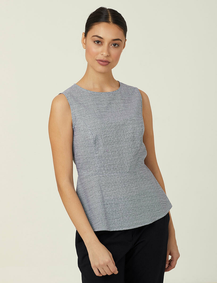 NNT Womens Avignon Abstract Sleeveless Shell Top Flattering Waist Comfort CATUK9- Bannav S Bannav LLC 