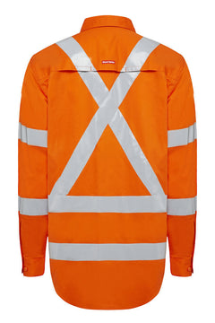 Hard Yakka Mens Shirt Lightweight 2T BI Motion Vent Taped Reflective Work Y04275- Bannav S Bannav LLC 