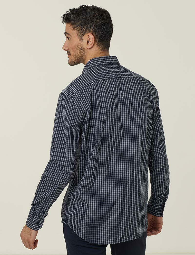 NNT Mens Business Long Sleeve Check Shirt Avignon Formal Shirts Comfort CATJDE- Bannav S Bannav LLC 