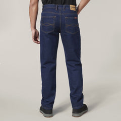 Hard Yakka 2 Pack Mens Heavy Duty Washed Straight Denim Work Jeans Y03514- Bannav S Bannav LLC 