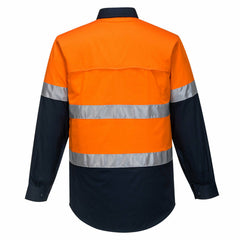 Portwest Mens Prime Mover Taped Hi-Vis Lightweight Long Sleeve Shirt Work MA801- Bannav S Bannav LLC 