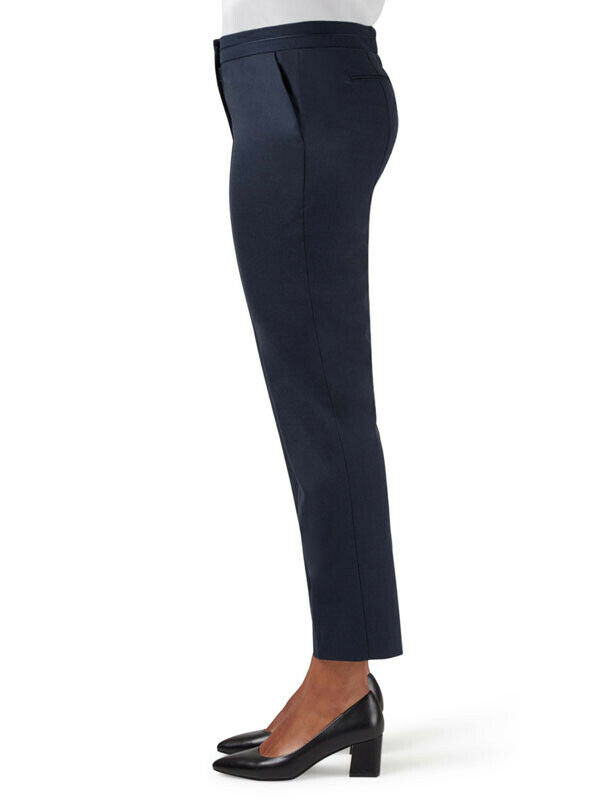NNT Womens Sharkskin Slim Formal Detail Pants Tough Business Waistband CAT3KQ- Bannav S Bannav LLC 