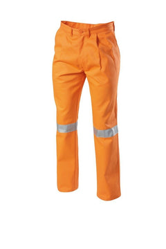 Mens Hard Yakka Cotton Drill Pants Reflective Tape Workwear Tough Y02615- Bannav S Bannav LLC 