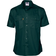 DNC Workwear Mens Cotton Drill Safety Shirt Short Sleeve Comfortable  3201- Bannav S Bannav LLC 