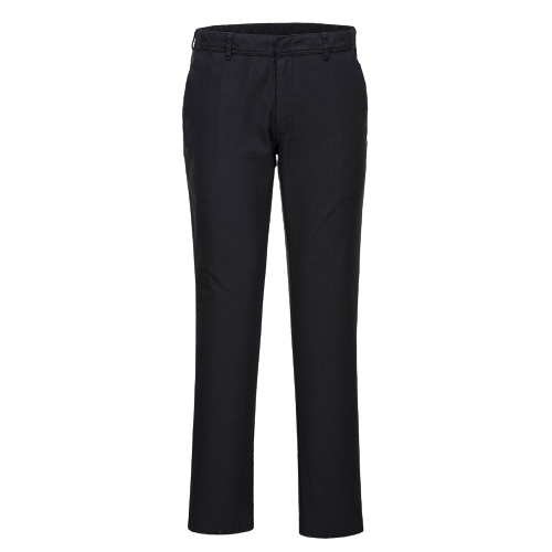 Portwest Stretch Slim Chino Pants Reflective Black Slim Fit Comfy Pant S232- Bannav S Bannav LLC 