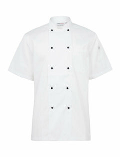 NNT Unisex Adult Chef Jacket Short Sleeve Macquarie Poly Cotton Work CATP5J- Bannav S Bannav LLC 