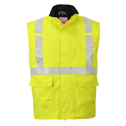 Portwest Bizflame Rain Hi-Vis Antistatic FR Bodywarmer Lightweight Safety S776- Bannav S Bannav LLC 