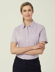 NNT Womens Avignon Stripe Short Sleeve Slim Casual Shirt Regular Business CATUK5- Bannav S Bannav LLC 