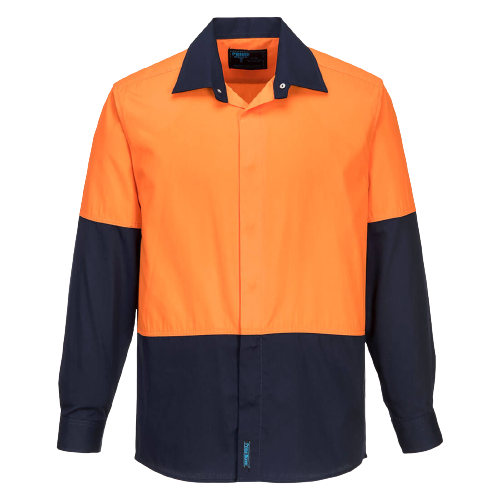 Portwest Food Industry Lightweight Cotton Shirt Reflective Work Safety MF150- Bannav S Bannav LLC 