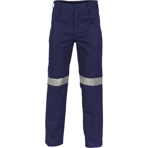DNC Workwear Mens Hi-Vis Cotton Drill Pant 3M Taped Comfortable Work 3314- Bannav S Bannav LLC 