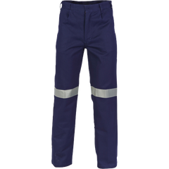 DNC Workwear Mens Hi-Vis Cotton Drill Pant 3M Taped Comfortable Work 3314- Bannav S Bannav LLC 